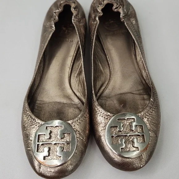 Tory Burch Bronze Ballet‎ Flats