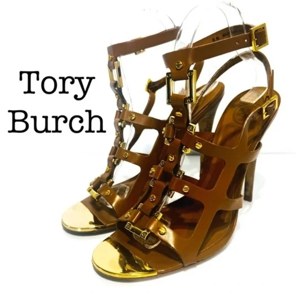 Tory Burch Light Brown Strappy Heels