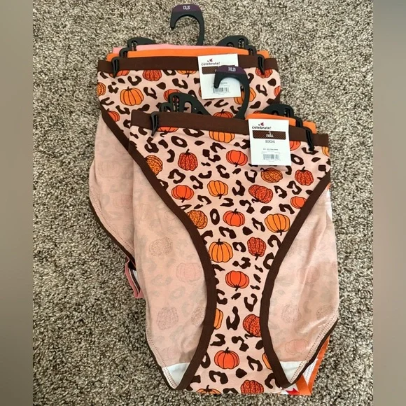 Womens Bikini XXL Pumpkin Print Underwear