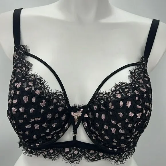 Cacique black pink balconette underwire 40DD