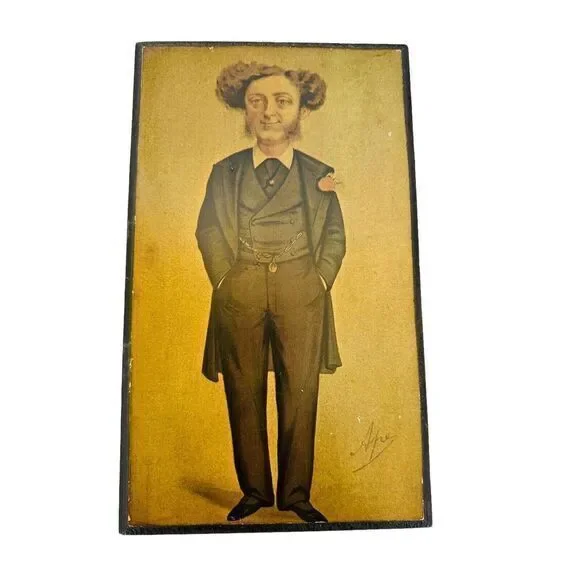 Vintage Wood Wall Plaque Of Albert Grant By Fine‎ Art Press See Photos 10.75