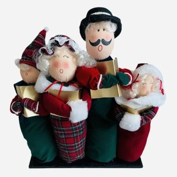 Pacific Rim Vintage 4 Figures Singing Carols Plush 15