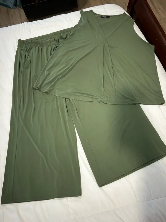 Lane Bryant Olive Green Matching Set