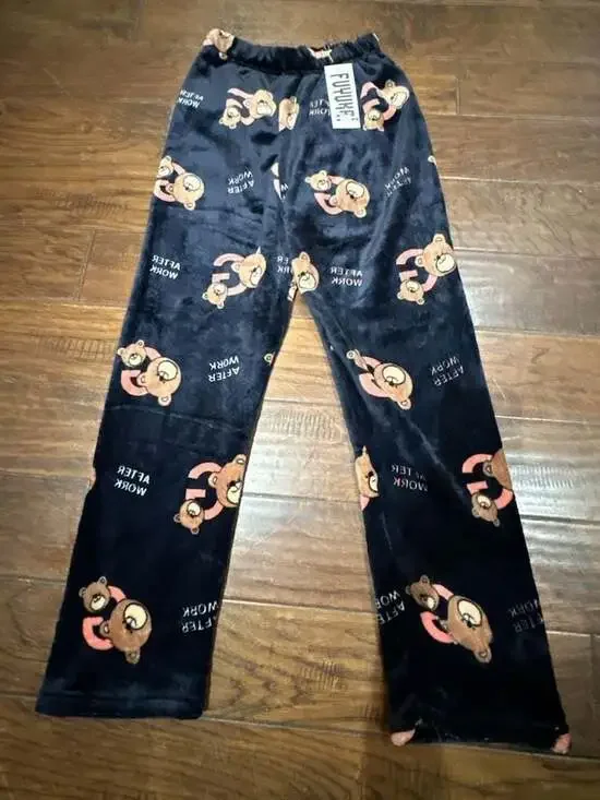 FUYUKE! After Work Teddy Bear Plush Pajama Pants One Size