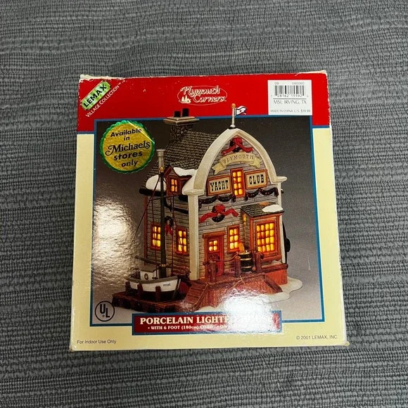 Lemax Plymouth Corners Yacht Club Lighted House 2001 Michaels Exclusive Village