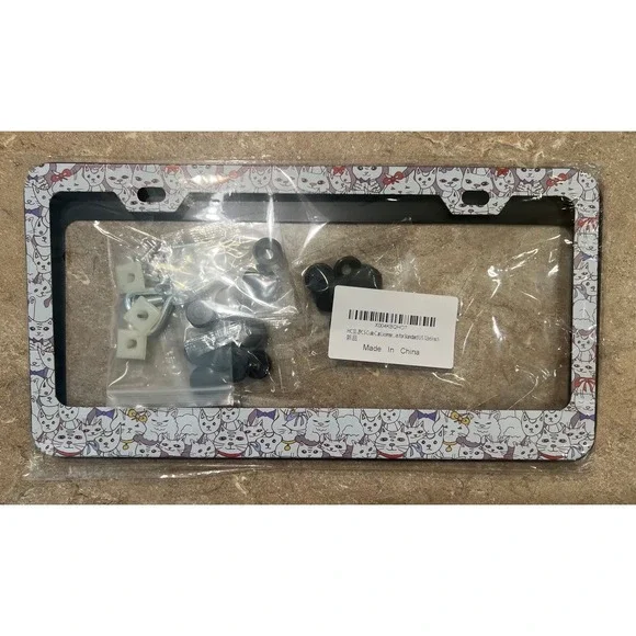 50.- HCSS Cute Cat Car License Plate Frames 2 pcs set