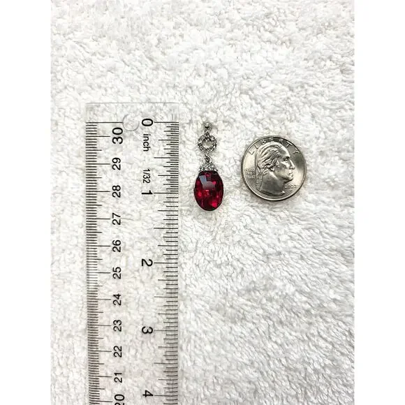 Cato Ruby Red Choker & Matching Earrings Set