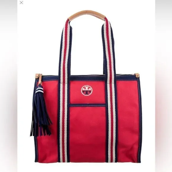 TORY BURCH CANVAS TOTE BAG
