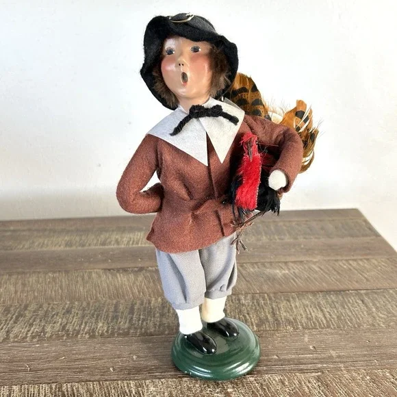 Byers Choice Carolers Pilgrim Turkey Figurine Thanksgiving Holiday Decor 2001