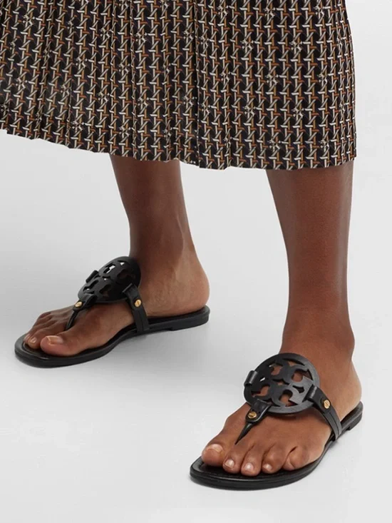 Tory Burch Black Miller Sandals Size 10