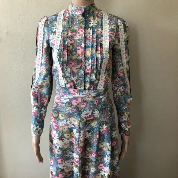 Vintage 1970s Matching Prairie Skirt Set
