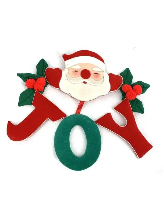 Joy Wall Banner Wall Decor Puffy Cloth Holiday Decor 12.5