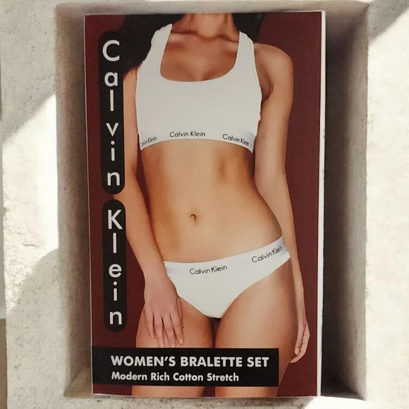 Calvin Klein White Women's Bralette Set