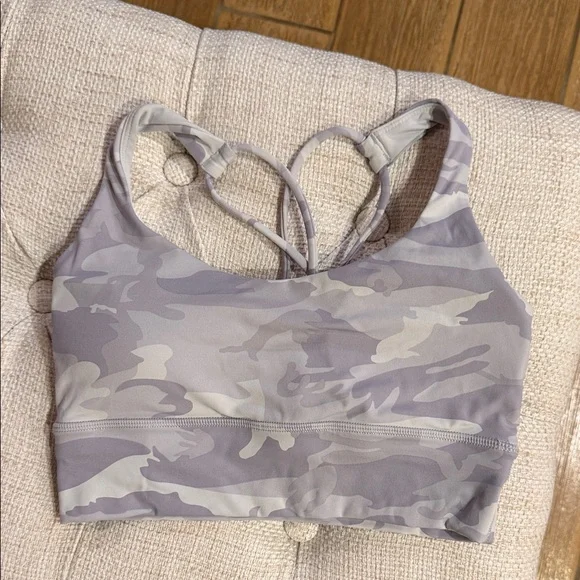Gray Camo Strappy Sports Bra - Women Intimates & Sleepwear