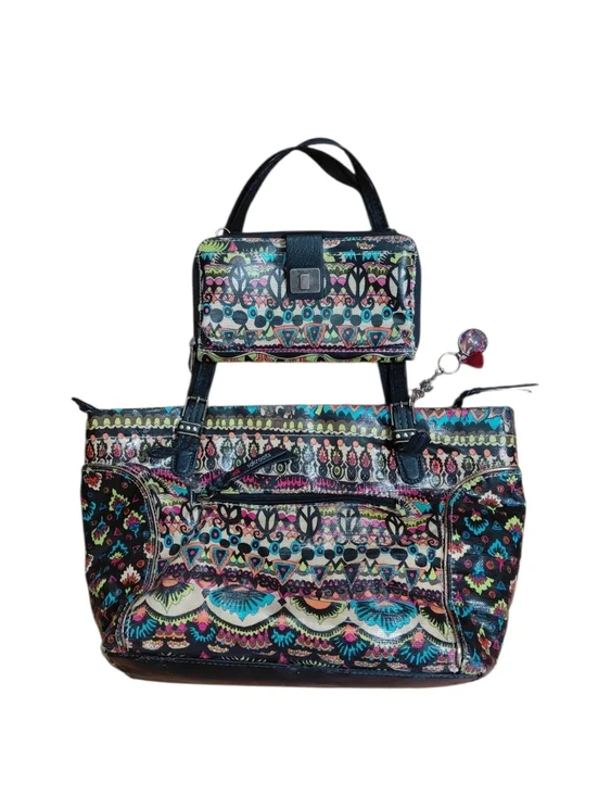 Sakroots Set Of Multicolor Boho Shoulder Bag and Matching Wallet