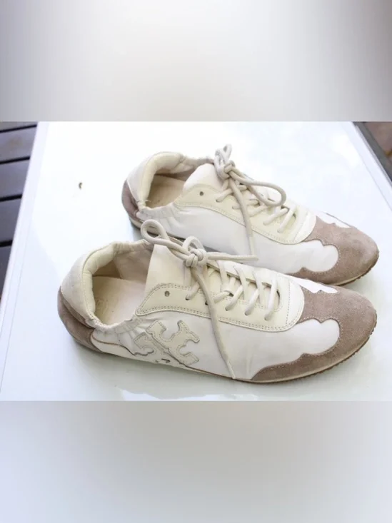 Tory Burch double T logo sneakers Leather