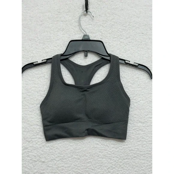 Members Mark 2 Pack Racerback Sports Bras‎ Charcoal Grey Victorian Mauve XL