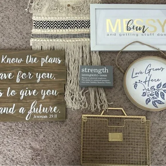 BOHO Room‎ Decor Bundle Gold Warm Colors Wall Decor