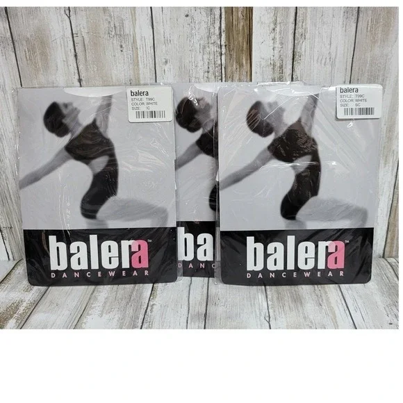 Balera White Dance Tights Child Ballet Tap Jazz Dancewear‎