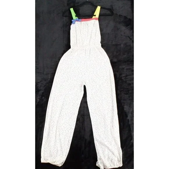 Vtg Jennifer Dale Polka Dot 70s Multicolor Romper Sz 9