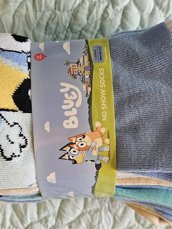 Bluey No-Show Socks for kids 12 Pair