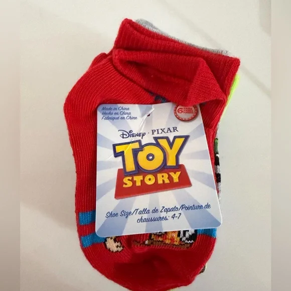 Toddler Toy Story Sock Set Brand New Sizes 4-7 (6 Pairs)