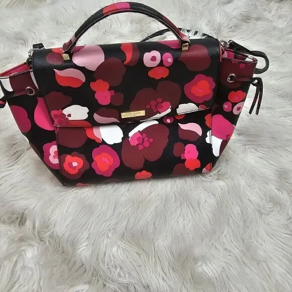 Kate Spade New York Laurel Way LILAH Floral Print Satchel $398 EUC