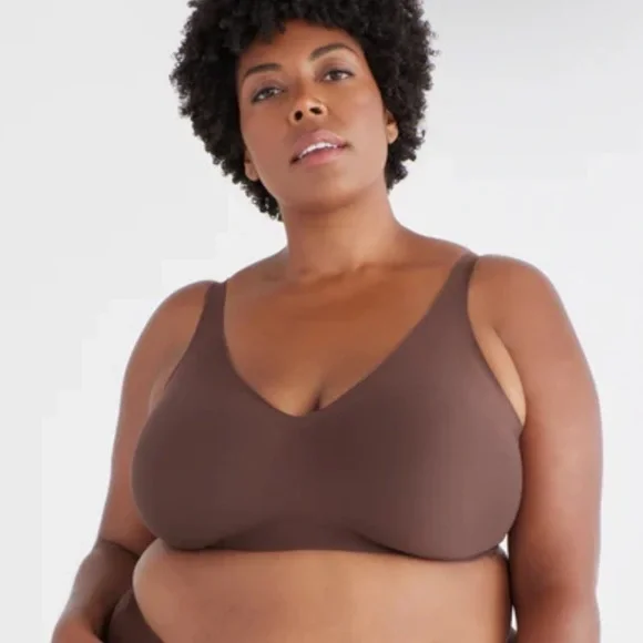 Knix Brown Wireless WingWoman Bra Size 40DDD/8