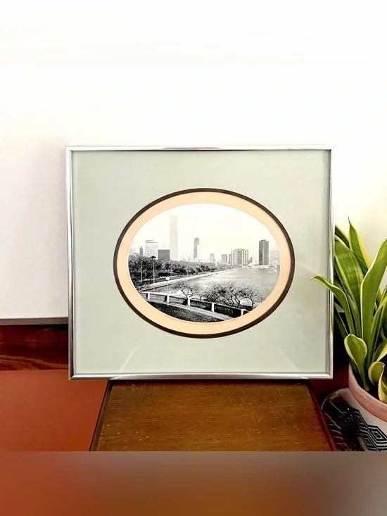 Lakefront Skyline Chicago Framed Matted Limited Ed Print #118/350-Wennersten