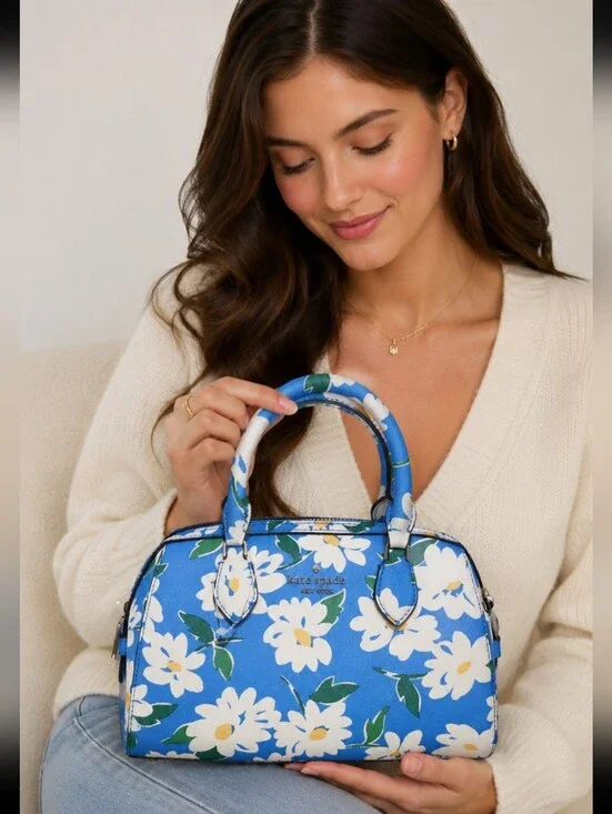 Kate Spade Madison Tide Pool Charming Daisy Small Duffle RETAIL $349