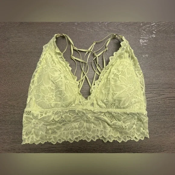 AERIE LIME GREEN STRAPPY BRALETTE - Size Small SKU:539