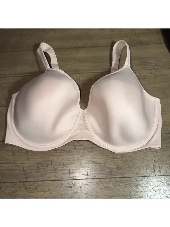 Bali One Smooth U Ultra Lt Minimizer Bra 38DDD 3490 Satin Trim Underwire Womens