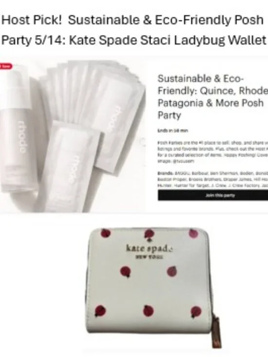 Kate Spade New York Staci Small Ladybug Zip Around Wallet NEW Without Tags