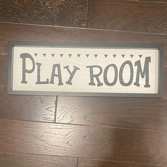 Hobby Lobby Play Room Sign - Black and Cream
