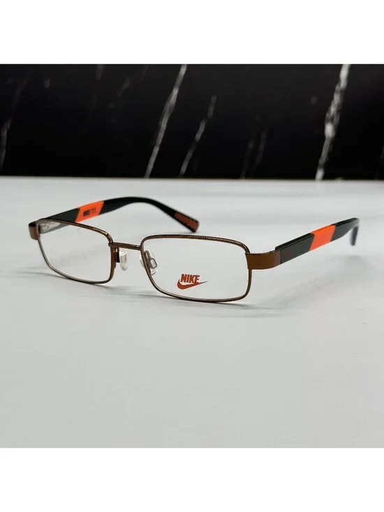 Nike 5573 218 Kids Eyeglasses Brown Orange NEW