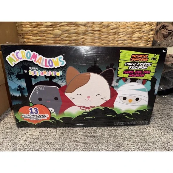 Squishmallows 13 Micromallows Sealed Halloween 2025 Countdown‎ Calendar NIB RARE