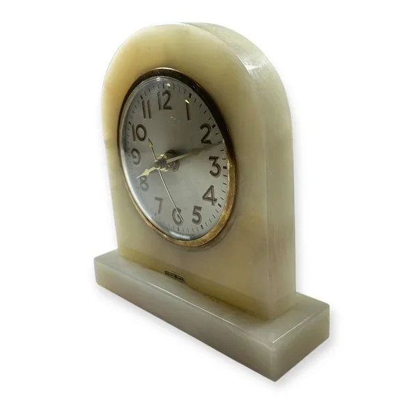 Vintage Made in USA Onyx Mantel Clock Movement by Sessions‎  7