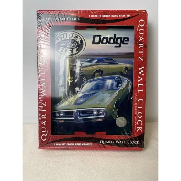 Racing Reflections Quartz Wall Clock‎ 1971 Dodge Charger Super Bee 2005 NEW