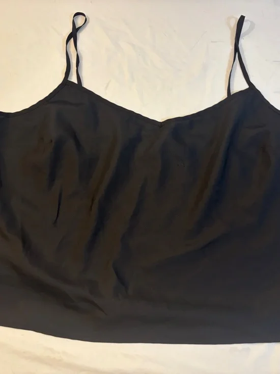 Simple Black Spaghetti Strap Tank Top undershirt classic Versatile J1