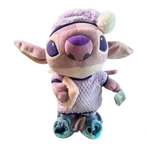 Disney Hong Kong ANGEL Plush Doll with‎ Pajamas Stitch & Duffy Pillow 16