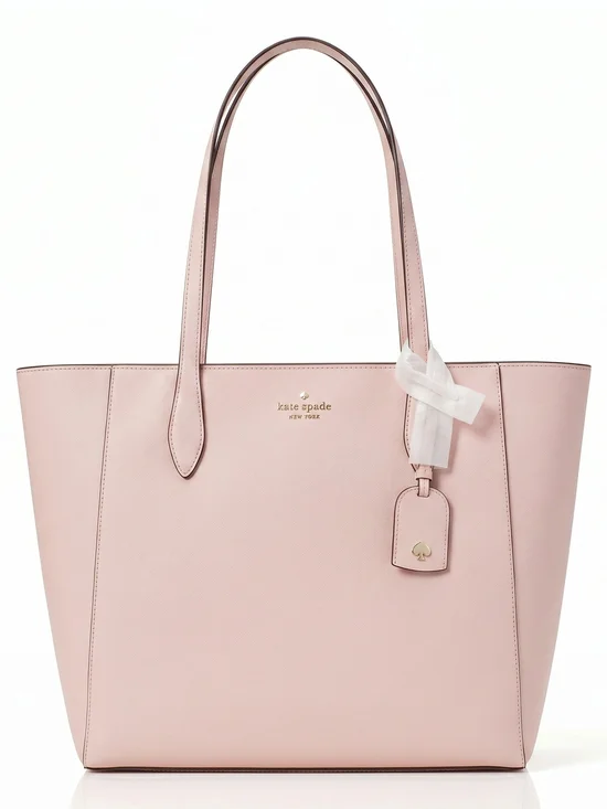 KATE SPADE NY Dana Rose Smoke Leather Large Tote Bag