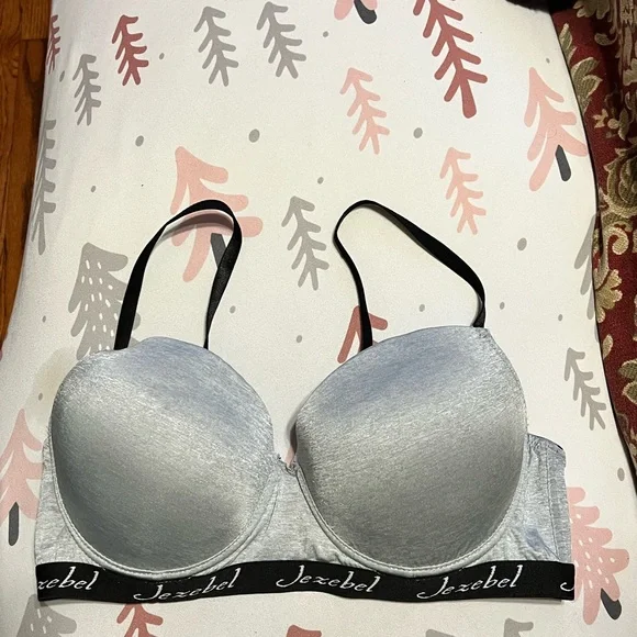 Jezebel Silver and Black Women's Bra