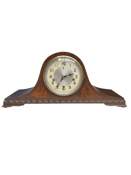 Vintage New Haven Westminster Chime Mantel Clock Wood Case Untested