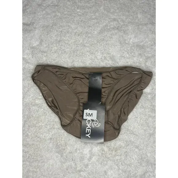 NWT Jockey Seamfree Bikini Panty Taupe Brown Silky Stretch Size S/M