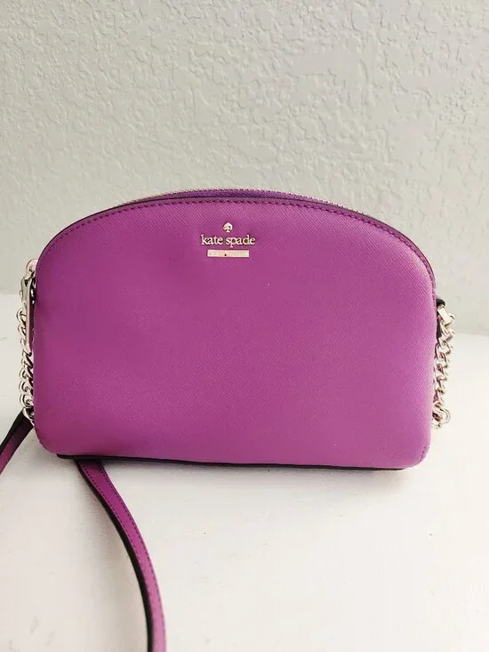 Euc Kate Spade NY Duo Glazed Leather Crossbody Bag Purse
