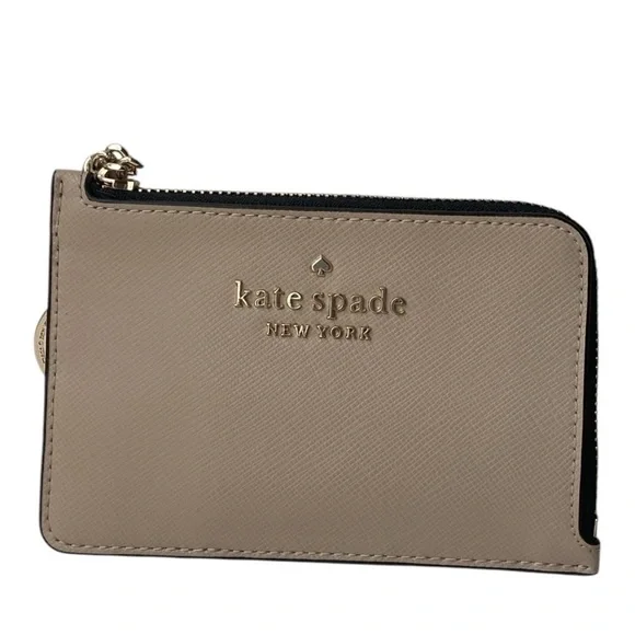Kate Spade Tan and Black Card Holder