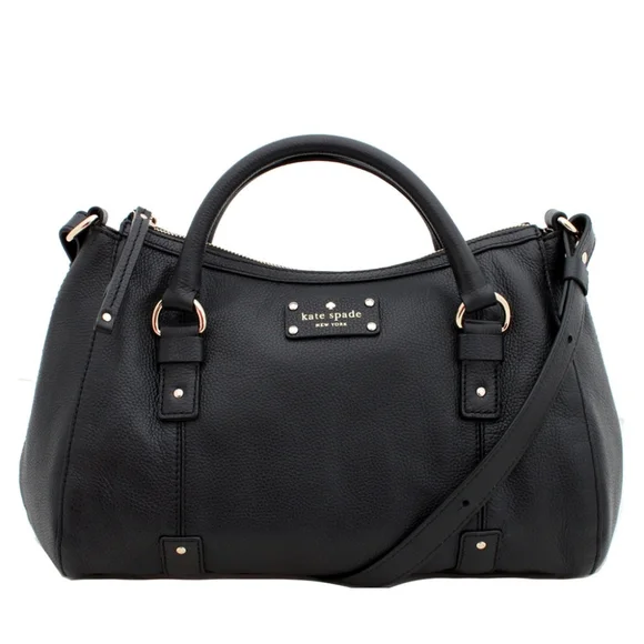 💎 kate spade NY Black Berkshire Road Bernie Convertible Satchel - Flawed Gem