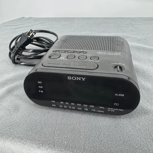 Sony Dream Machine ICF-C218 FM/AM Clock Radio Black Digital Alarm‎ Auto Time
