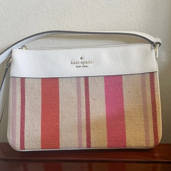 Kate Spade Leather and Canvas Crossbody Bag