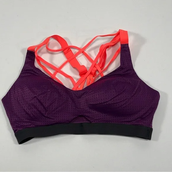 Strappy Back Victoria's Secret Purple Mesh Sports Bra 34C